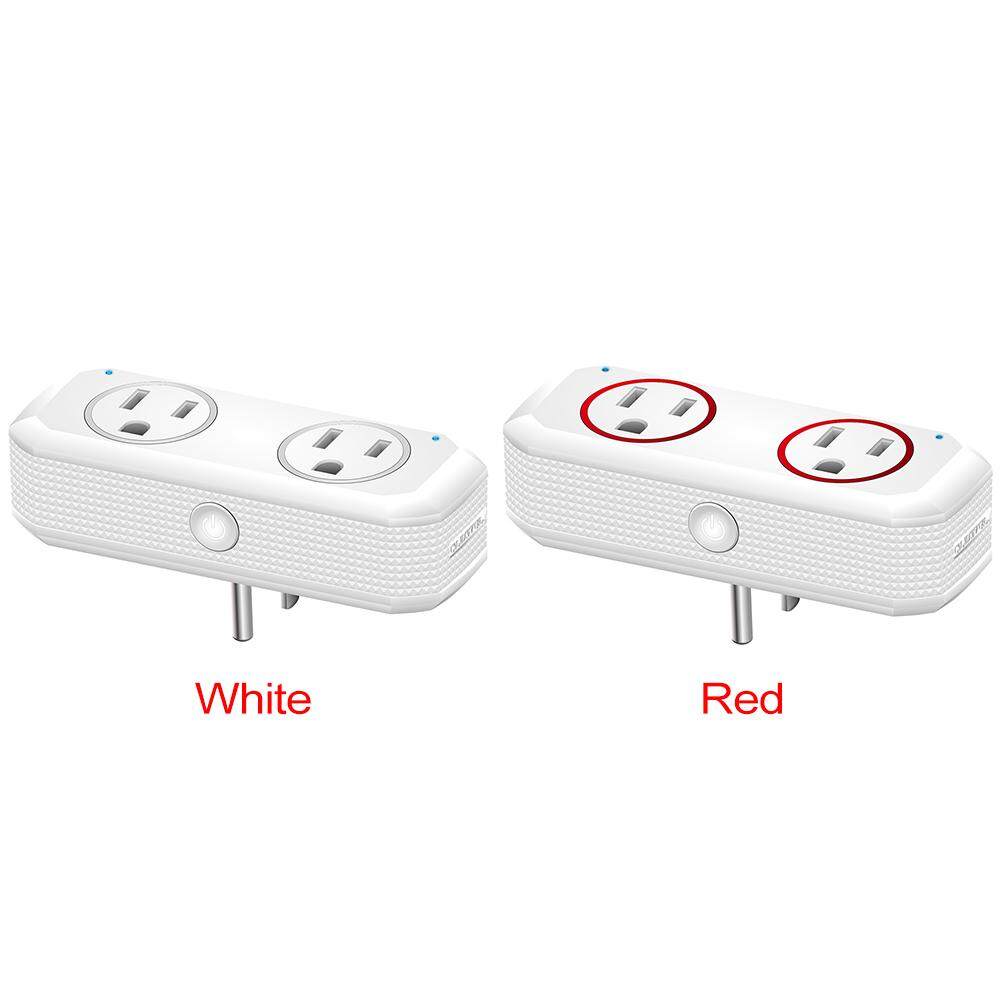 Tiết Kiệm không gian Ổ Cắm Điều Khiển Bằng Giọng Nói Thông Minh Mini WIFI Bền Dual Ổ Cắm