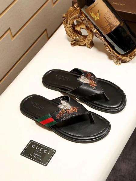 GUCCI Gucci Mens Slippers Special 2018 New Type Flip Flops Bee Beach Shoes Malaysia GUCCI Gucci Mens Slippers Special 2018 New Type Flip Flops Bee Beach Shoes Malaysia
