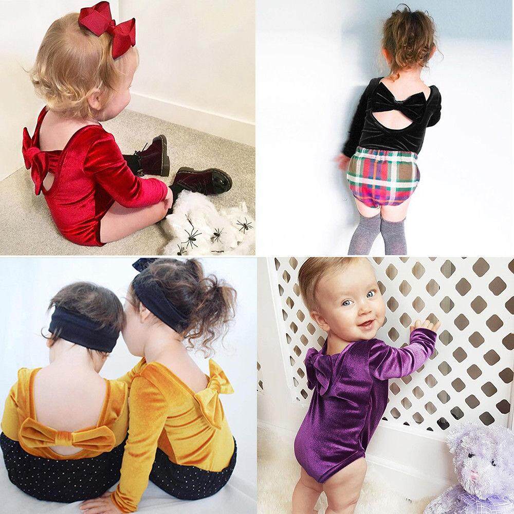 ทารกแรกเกิดหวานสาว Backless ชุดเด็กมีโบว์ชุดเสื้อผ้าเย็บติดกันชุด ทารกแรกเกิดหวานสาว Backless ชุดเด็กมีโบว์ชุดเสื้อผ้าเย็บติดกันชุด