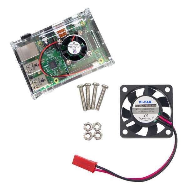Transparent Acrylic Box Case Shell + Cooling Fan with Screws Accessories for Raspberry Pi 2 3 Malaysia