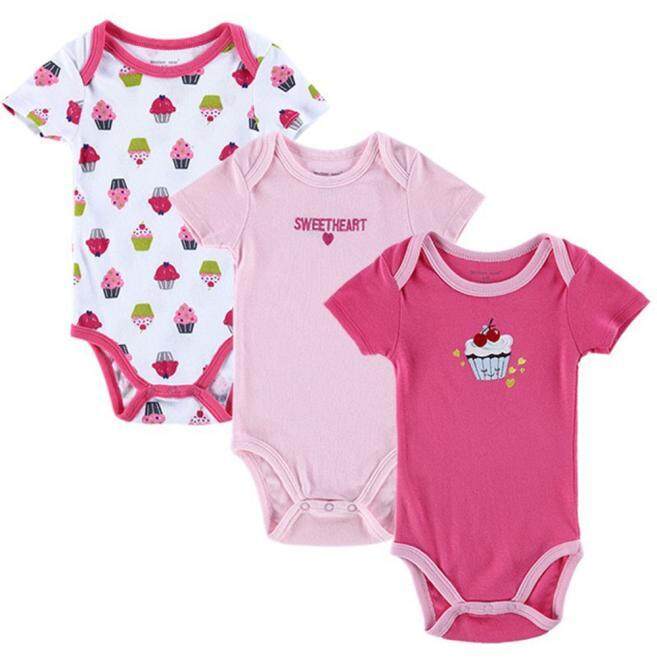 Tideshop 3 Pieces Baby Cartoon Rompers Girl and Boy Short Sleeve Summer Clothing Set Tideshop 3 Pieces Baby Cartoon Rompers Girl and Boy Short Sleeve Summer Clothing Set