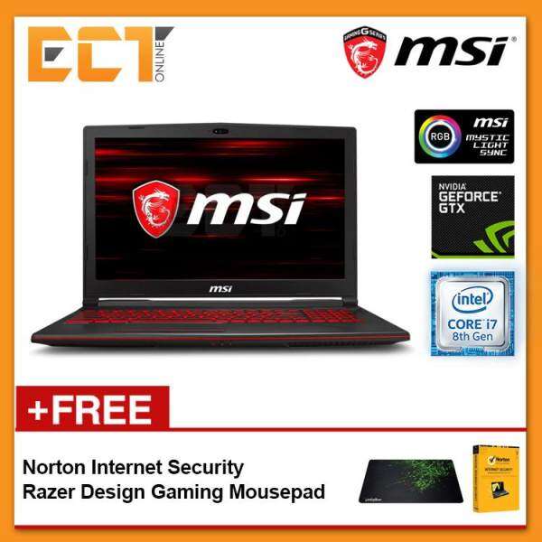 MSI GL63 8RD-410 Gaming Laptop (i7-8750H 4.10GHz,1TB+128GB SSD,8GB,GTX1050TI-4G,15.6 FHD,W10) Malaysia