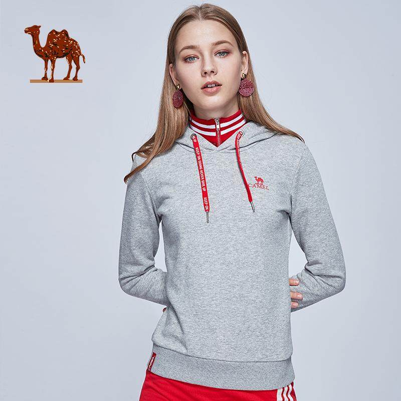 Camel sweater hooded sweater autumn 2018 new long sleeved sports coat thin section comfortable casual coat