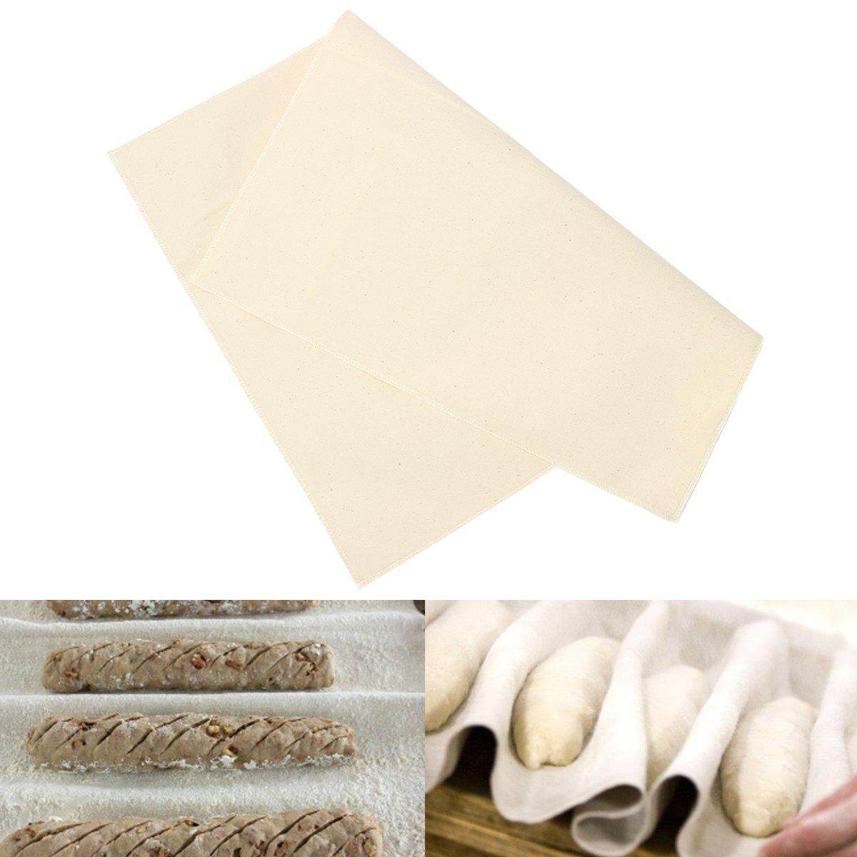 Proofing ผ้าป่านผ้าลินินผ้า Couche Bakers กระทะพิสูจน์ขนมปังเหลี่ยมครัวเครื่องมือ - INTL