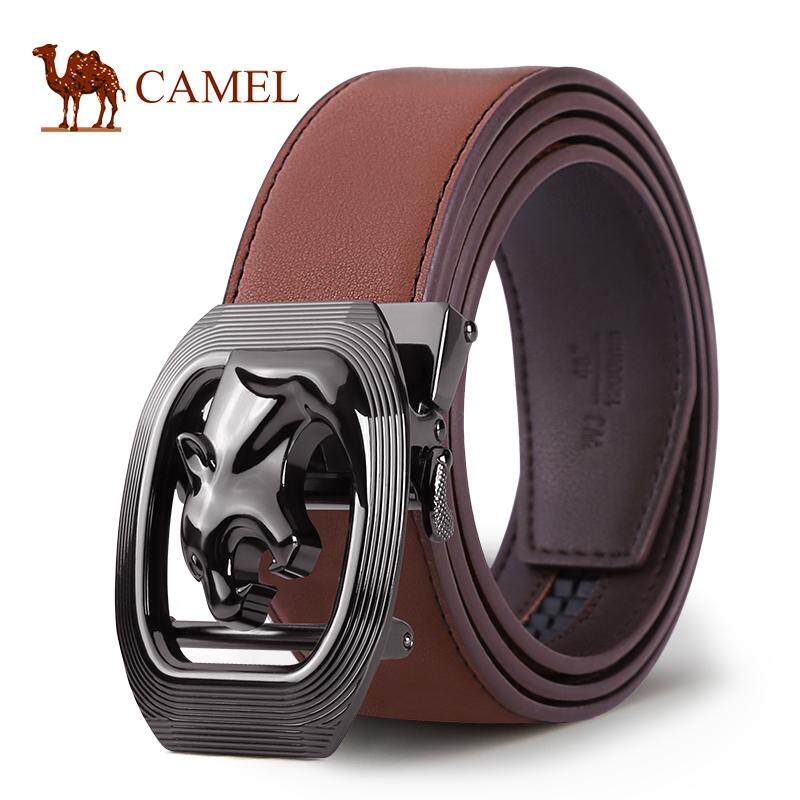 CAMEL Men's Animal หัวอัตโนมัติเข็มขัดหนังธุรกิจแฟชั่นและเข็มขัดรัดเอวแบบลำลอง