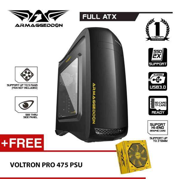 Armaggeddon Elvatron T11 Gaming PC Chassis Free Voltron Pro 475X Power Supply Malaysia