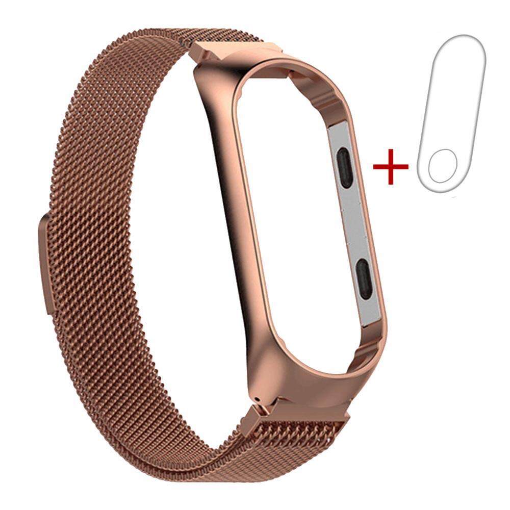 Bnenesmont Milanese สแตนเลสแม่เหล็กสายนาฬิกาข้อมือสายคล้องคอ + ฟิล์มสำหรับวง Xiaomi Mi 3 Bnenesmont Milanese สแตนเลสแม่เหล็กสายนาฬิกาข้อมือสายคล้องคอ + ฟิล์มสำหรับวง Xiaomi Mi 3
