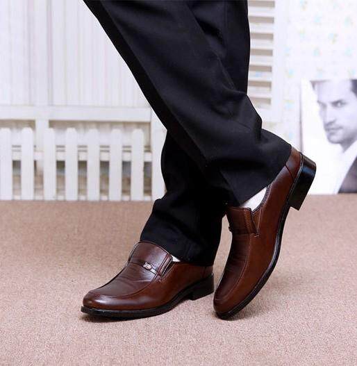 ZASHION รองเท้าหนัง รองเท้าแฟชั่นผู้ชาย ใส่ทำงาน Classic Matt Leather Men Shoes