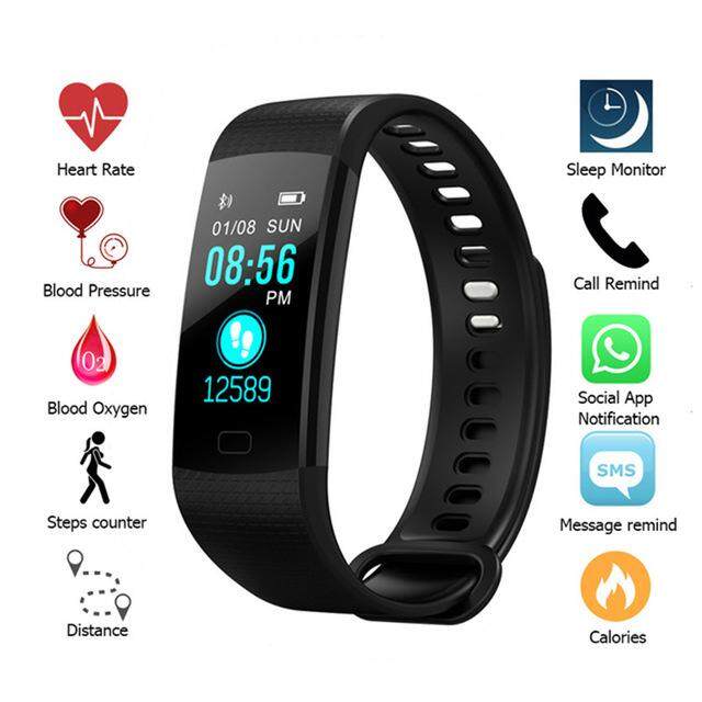 Smartband Y5 Monitor ความดันวัดสายรัดข้อมือฟิตเนสสมาร์ทวอท์ชผู้ชาย Smartband Y5 Monitor ความดันวัดสายรัดข้อมือฟิตเนสสมาร์ทวอท์ชผู้ชาย