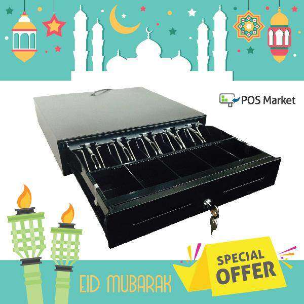 POS System Metal Cash Drawer comes with 5 Segments, Keylock, RJ11 and Removable Tray Malaysia