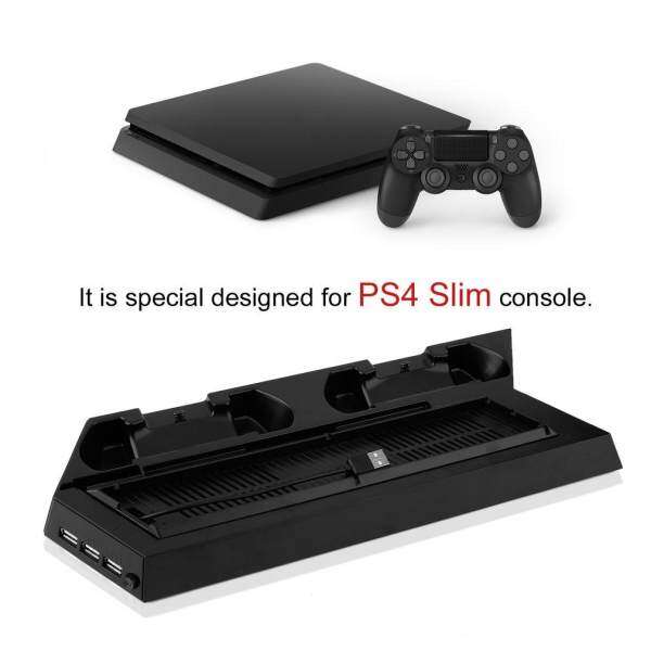 ELEC Durable Special Cooling Fan Cooler Vertical Stand Bracket Cooling Fan With Dual Charging Station For PS4 Slim Console - intl