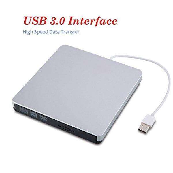 External DVD Drive, YIKUER USB 3.0 Portable Slim External CD DVD +/-RW Writer/Rewriter/Player High Speed Data Transfer for Macbook Pro Laptop/Desktops Win 8 Silver Malaysia