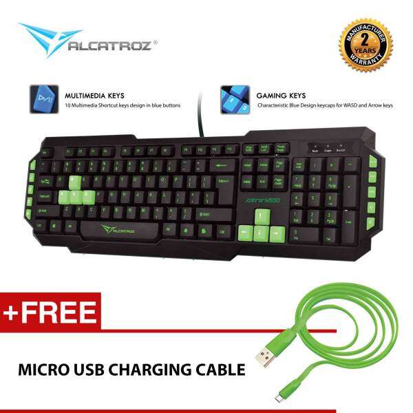 Xplorer M550 Multimedia Gaming Keyboard Free Micro USB Charging Cable By Alcatroz Malaysia