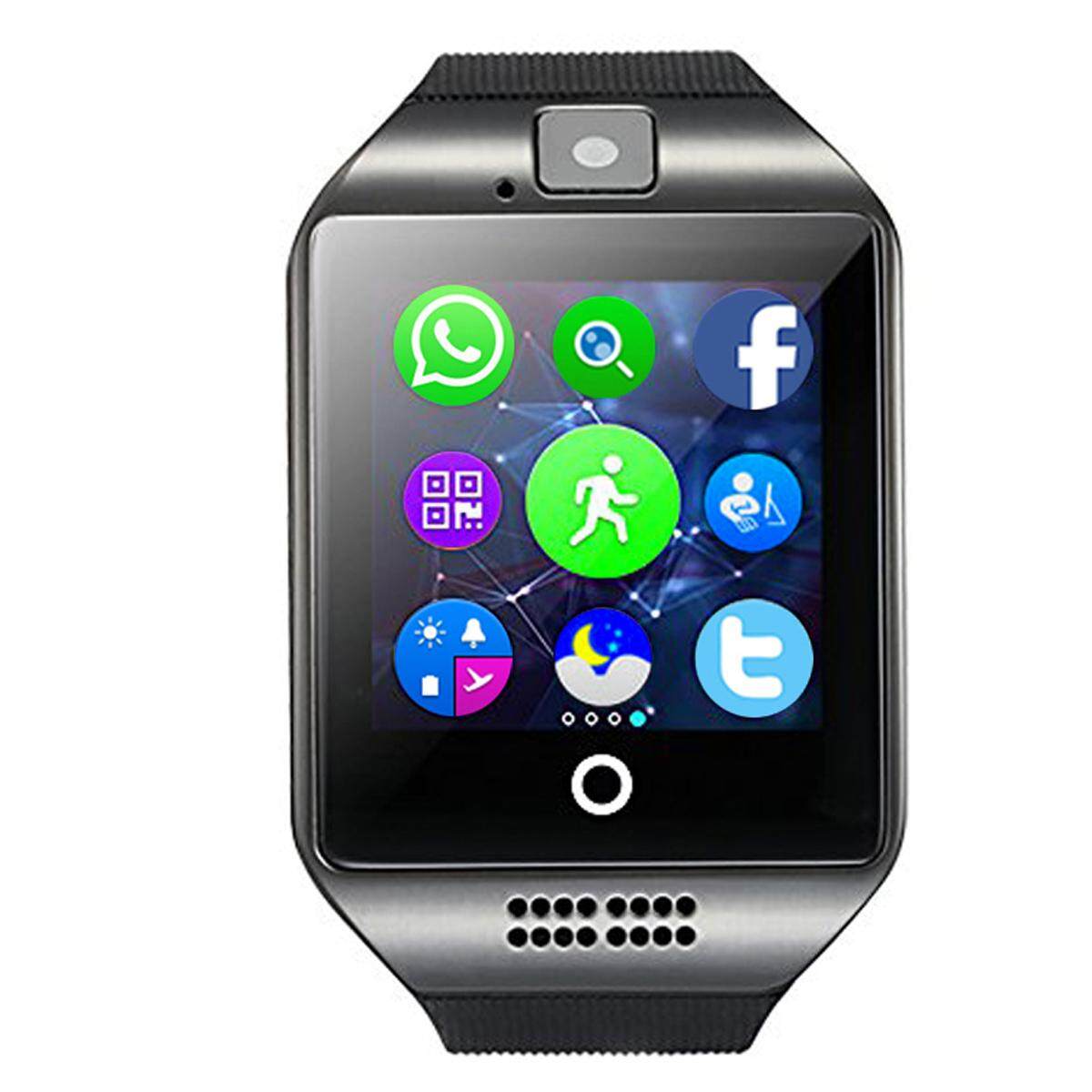 Q18 MTK6261D Smart Watch w/ Built-in Facebook WhatsApp -Black