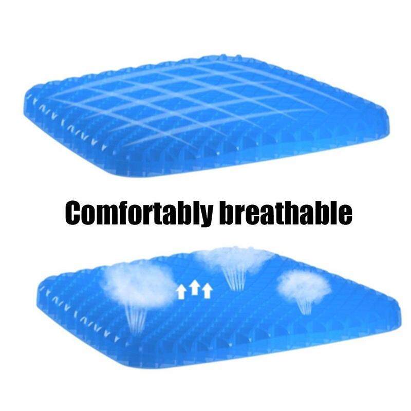 Unique Gel Honeycomb Seat Cushion Flex Back Support Breathable Pillow for Office Worker - intl