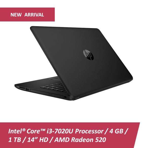 HP Laptop 14-bs507TX HP 14/i3-7020U/4GB DDR4/1TB/DVD/Win10/2GB Radeon 520/1YR/BP/BLACK Malaysia