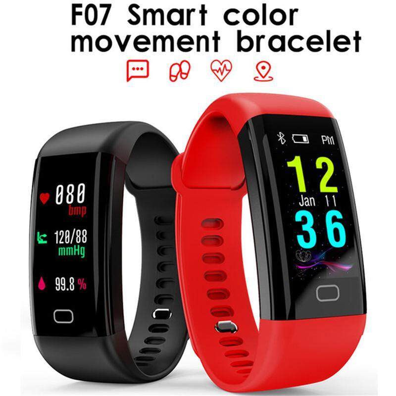 มาใหม่ล่าสุด F07 กันน้ำสมาร์ทสร้อยข้อมือเครื่องวัดชีพจรความดันโลหิตสายคาดฟิตเนสอัจฉริยะนาฬิกากีฬาสำหรับ iOS Android