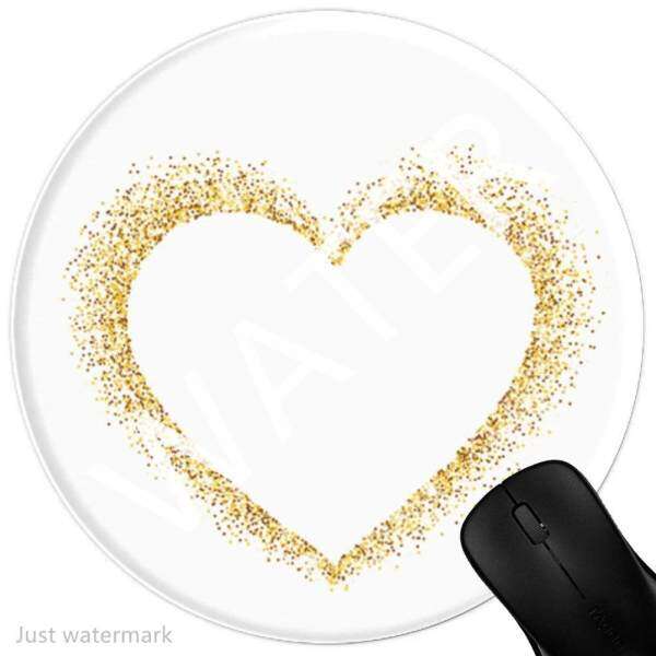 Mouse Pad Gaming Gold Glitter Heart Sparkle, Premium-Textured Surface, Non-slip Rubber Base, Laser & Optical Mouse Compatible, Mouse mat 1U778 Malaysia