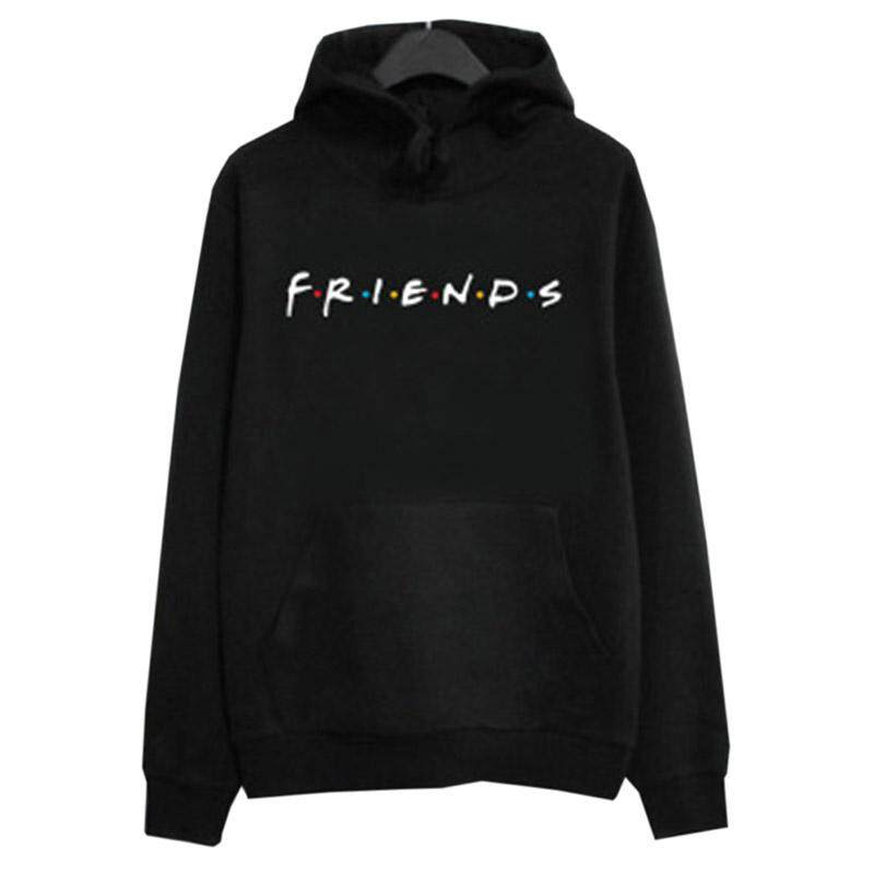 SUNNY Women Simple FRIENDS Letters Printing Autumn Leisure Loose Hoodies SUNNY Women Simple FRIENDS Letters Printing Autumn Leisure Loose Hoodies