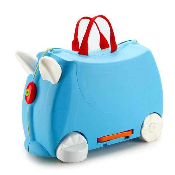 Ride On Suitcase Toy Box Kids Children Travel Luggage 3 Colour Pink Blue HQLU577