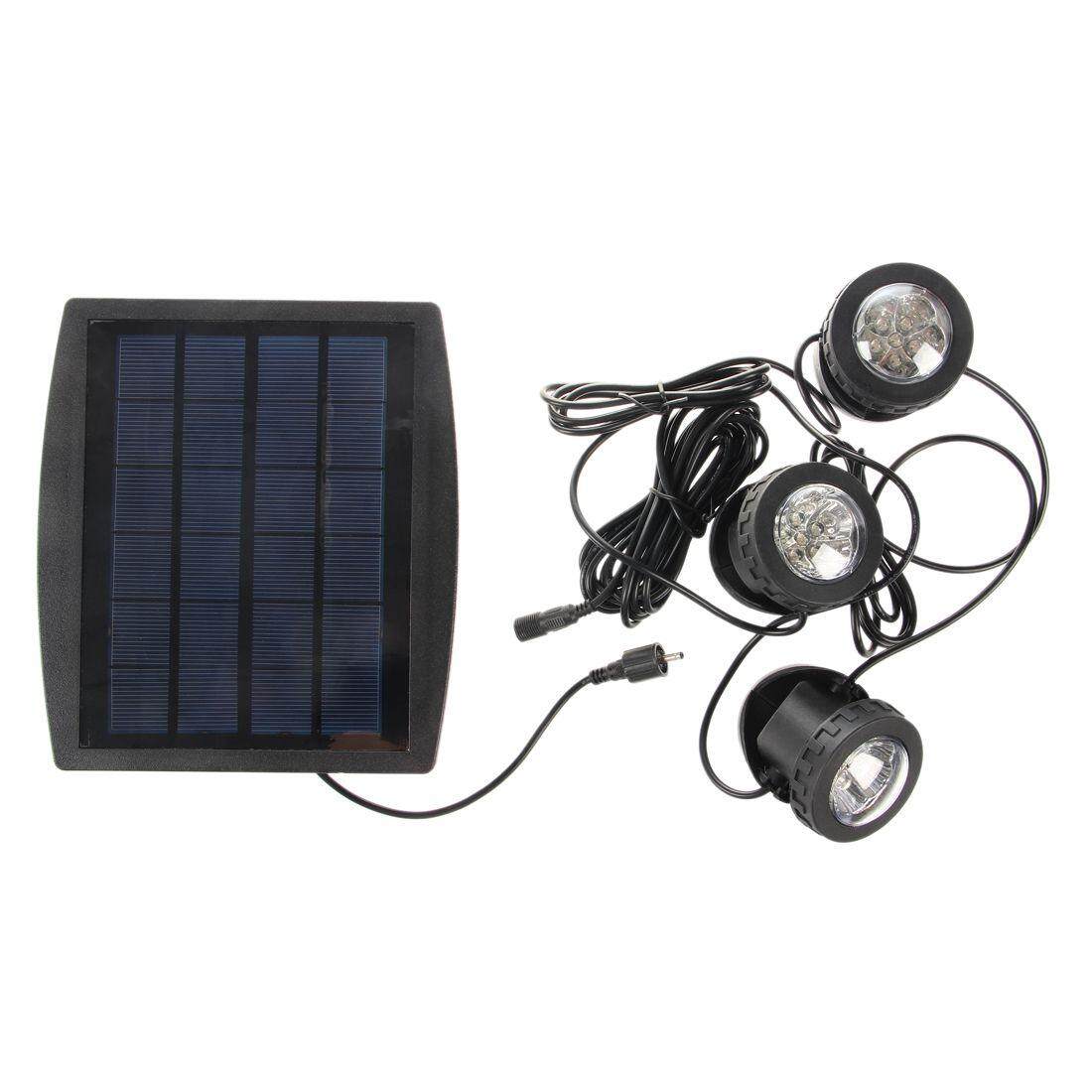 กลางแจ้ง LED พลังงานแสงอาทิตย์ 3 ไฟสปอร์ตไลท์ RGB สวนบ่อน้ำสระไฟสปอร์ตไลท์ - INTL กลางแจ้ง LED พลังงานแสงอาทิตย์ 3 ไฟสปอร์ตไลท์ RGB สวนบ่อน้ำสระไฟสปอร์ตไลท์ - INTL