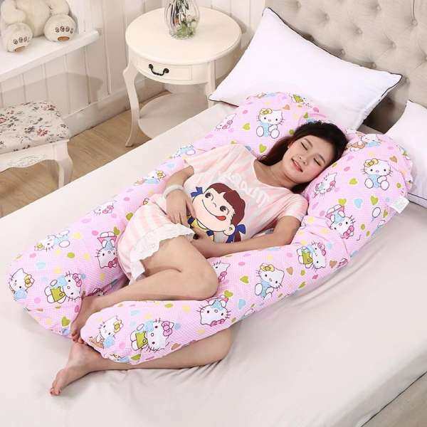 100% Cotton Pillowcase Pregnant Pillow U Shape Pillow For Pregnant Mommy Body Sleeping Maternity Pillow Pregnancy Side Sleepers YFZ04 - intl