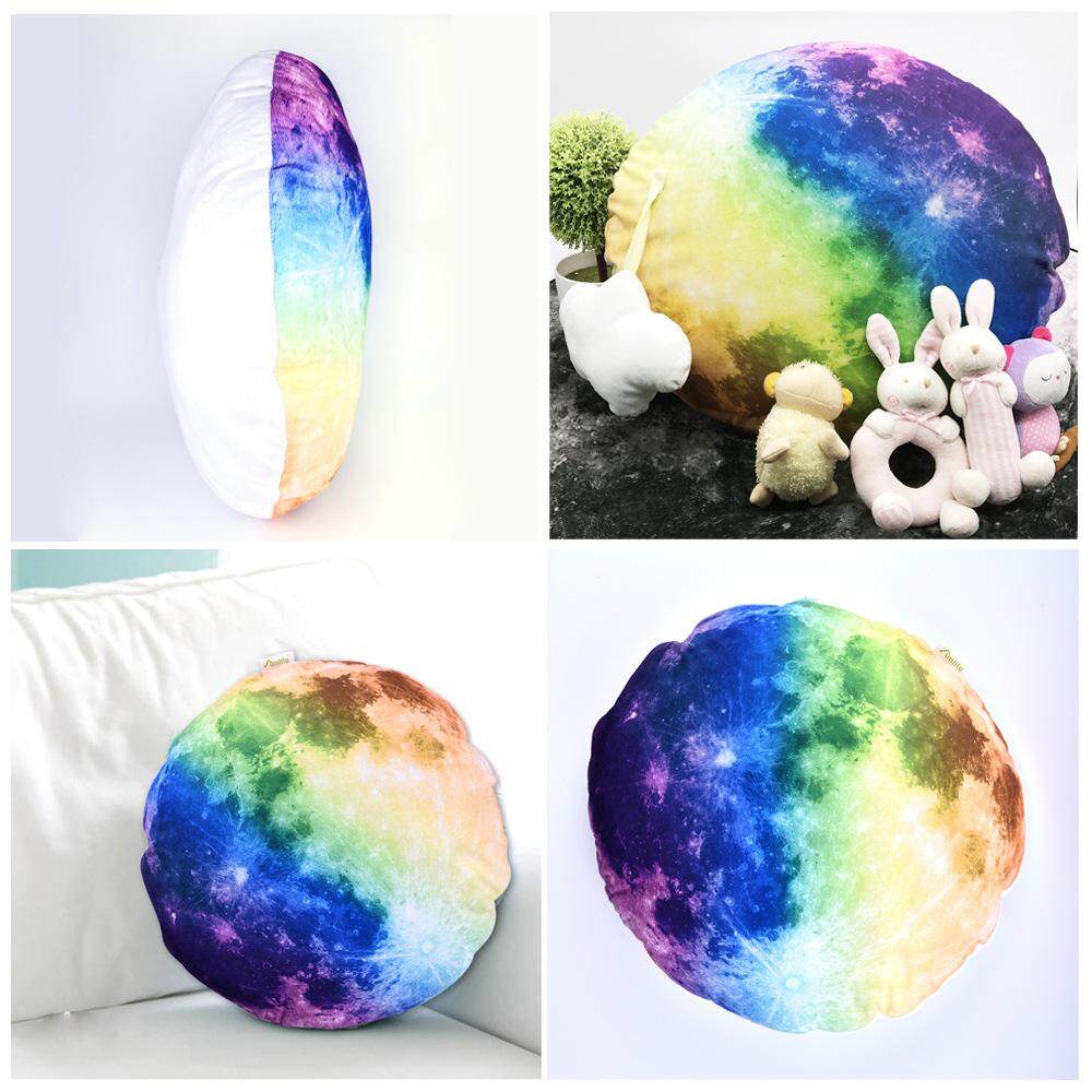 Funlife Creative Luminous Luminescent Moon Pillow Fluorescent Christmas Birthday Gift 44cm Single Cushion Pillowcase - intl