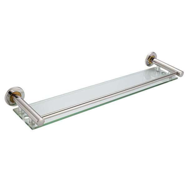 Magic Cube Single-layer Stainless Steel Glass Bathroom Storage Rack Holder Organizer Wall Mounted Size:40cm