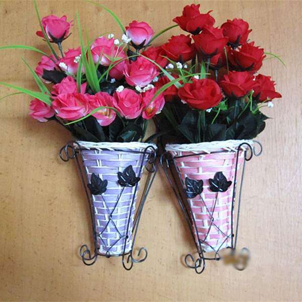 Bellamall Vintage Weave Vine Wall Hanging Flower Basket Home ... Bellamall Vintage Weave Vine Wall Hanging Flower Basket Home ...