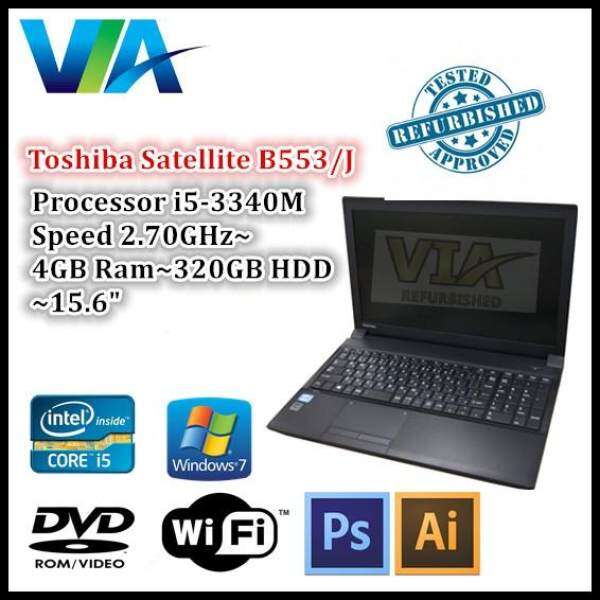 Refurbished Laptop Toshiba B553/J Core i5~4GB~320GB~Win7 Pro Malaysia