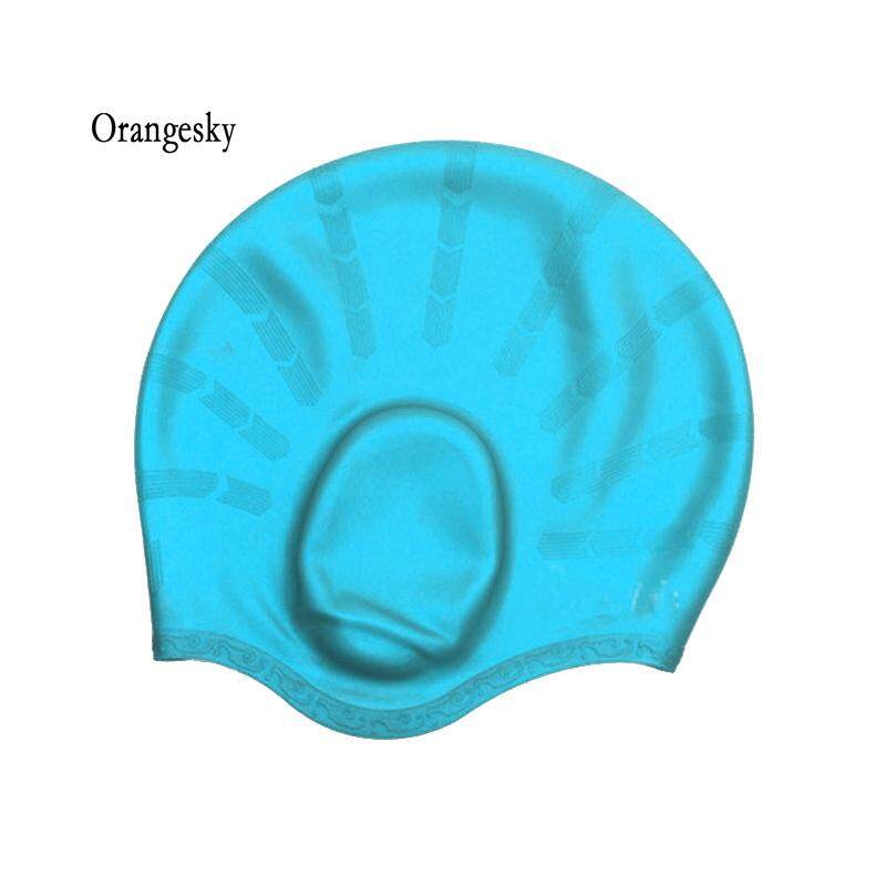 Orangesky ผู้ใหญ่หมวกว่ายน้ำกันน้ำซิลิโคนผู้ชายผู้หญิงสูงยืดหยุ่นของแข็งสีเครื่องป้องกันหูหมวกว่ายน้ำ Orangesky ผู้ใหญ่หมวกว่ายน้ำกันน้ำซิลิโคนผู้ชายผู้หญิงสูงยืดหยุ่นของแข็งสีเครื่องป้องกันหูหมวกว่ายน้ำ