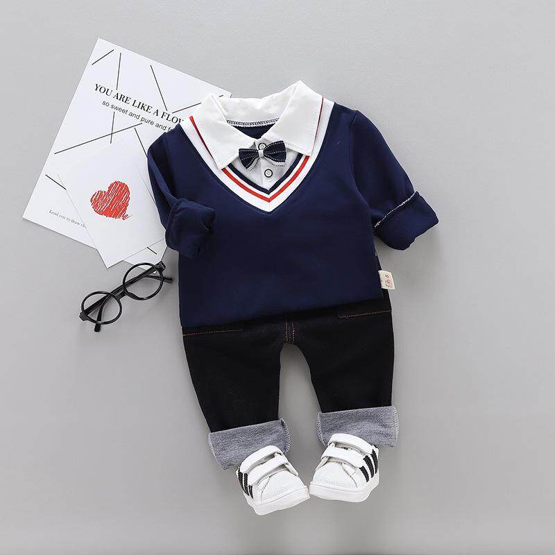 ใหม่คอตั้งสำหรับฤดูใบไม้ร่วง Pullover แขนยาว 2 ชิ้นทารก 0-4y เด็กเสื้อผ้าสีดำสีแดงสีเหลืองสีเขียว ใหม่คอตั้งสำหรับฤดูใบไม้ร่วง Pullover แขนยาว 2 ชิ้นทารก 0-4y เด็กเสื้อผ้าสีดำสีแดงสีเหลืองสีเขียว