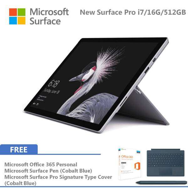 NEW Microsoft Surface Pro - i7 / 512GB / 16GB RAM + Free Signature Pro Type Cover, Surface Pen, Office 365 Malaysia
