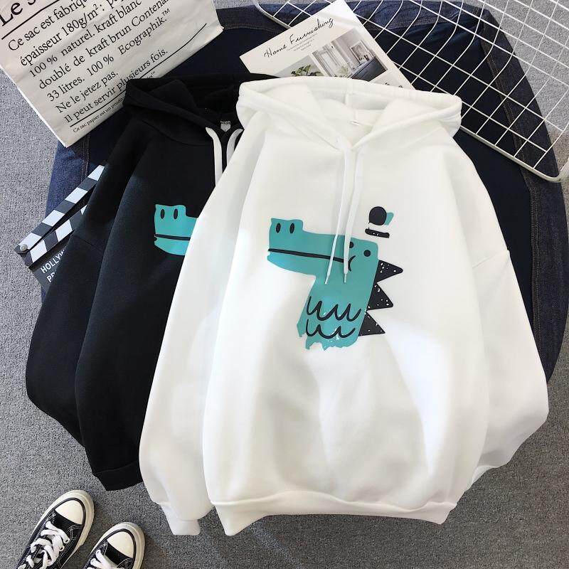 หญิง Republic เสื้อกันหนาวฉบับภาษาเกาหลีหลวม hooded Plus กำมะหยี่เสื้อกันหนาวตัวหนา