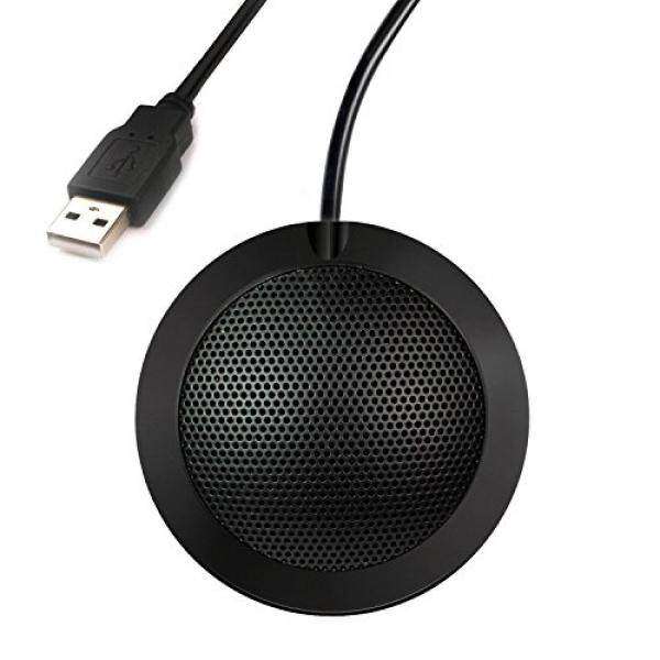 Hfuear USB Microphone,Portable Omnidirectional Condenser Boundary Conference Microphone for Computer PC, Laptop,Desktop,Mac & Macbook, Perfect for Skype, Meeting, Video chatting,VoIP Calls Malaysia