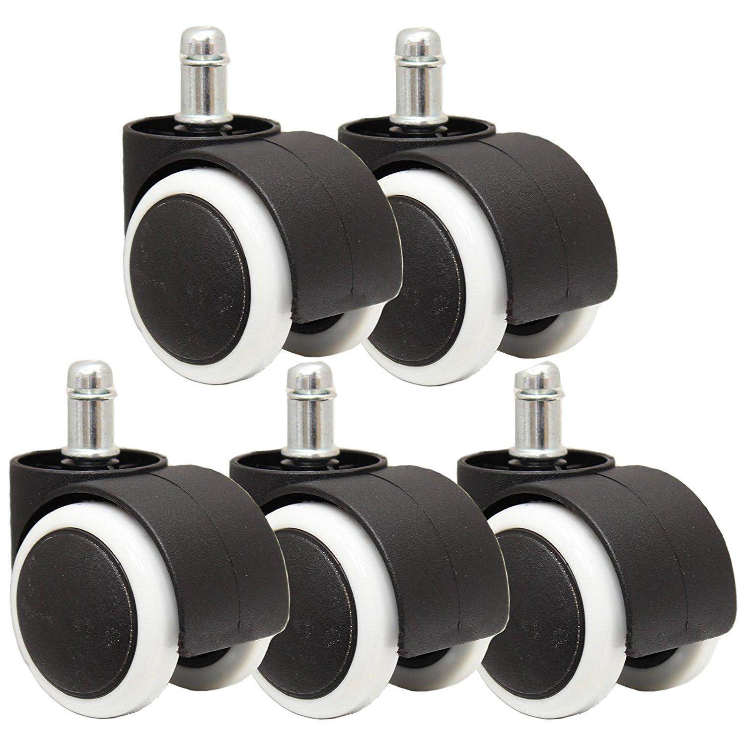 50 มิลลิเมตรเก้าอี้สำนักงาน Roller ล้อเลื่อน - ชุด 5 - Black & White - INTL