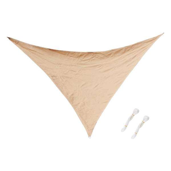 MagiDeal Triangle UV Block Sun Shade Sail Outdoor Garden Pool Deck Khaki 3m