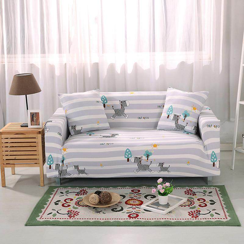 Sheleep 4 ที่นั่งแฟชั่นพิมพ์ปฏิกิริยาผ้าคลุมโซฟายืดผ้าคลุมโซฟาผ้าคลุมโซฟา