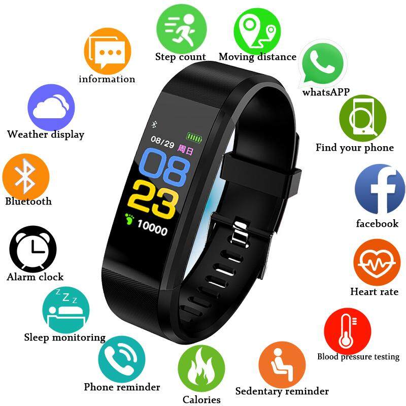 2018 New Men Sport Smart Bracelet Blood Pressure Oxygen Heart Rate Monitoring Fitness Tracker smart band smartwatch PK mi band 3
