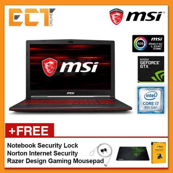 MSI GL63 8RC-252 Gaming Laptop (i7-8750H 4.10GHz,1TB,4GB,GTX1050-4G,15.6 FHD,W10P) Malaysia