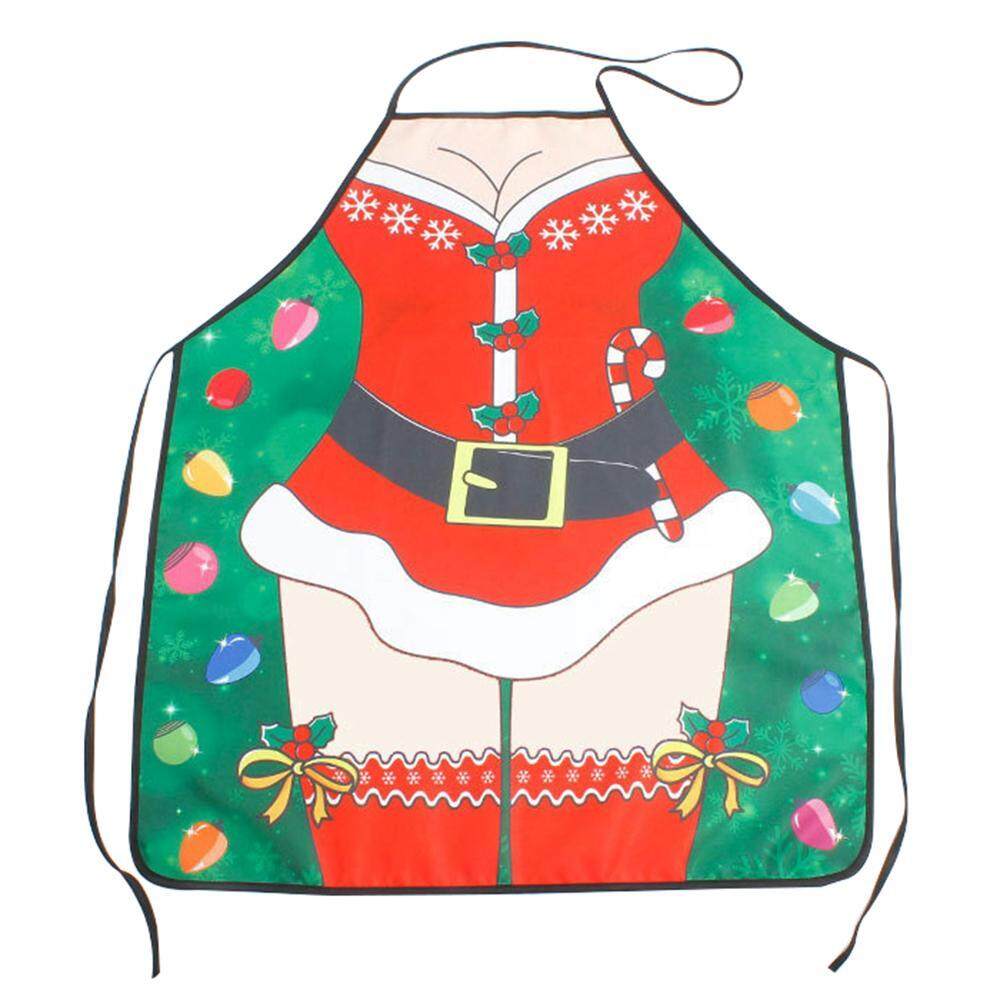 Zeawhc บุคลิกภาพผ้ากันเปื้อนสำหรับในครัวคริสต์มาส Santa อะนิเมะการ์ตูนที่สวยงาม Lady ผ้ากันเปื้อนทำอาหารตัวอักษร Creative ชุดคริสต์มาสของขวัญ - C - INTL
