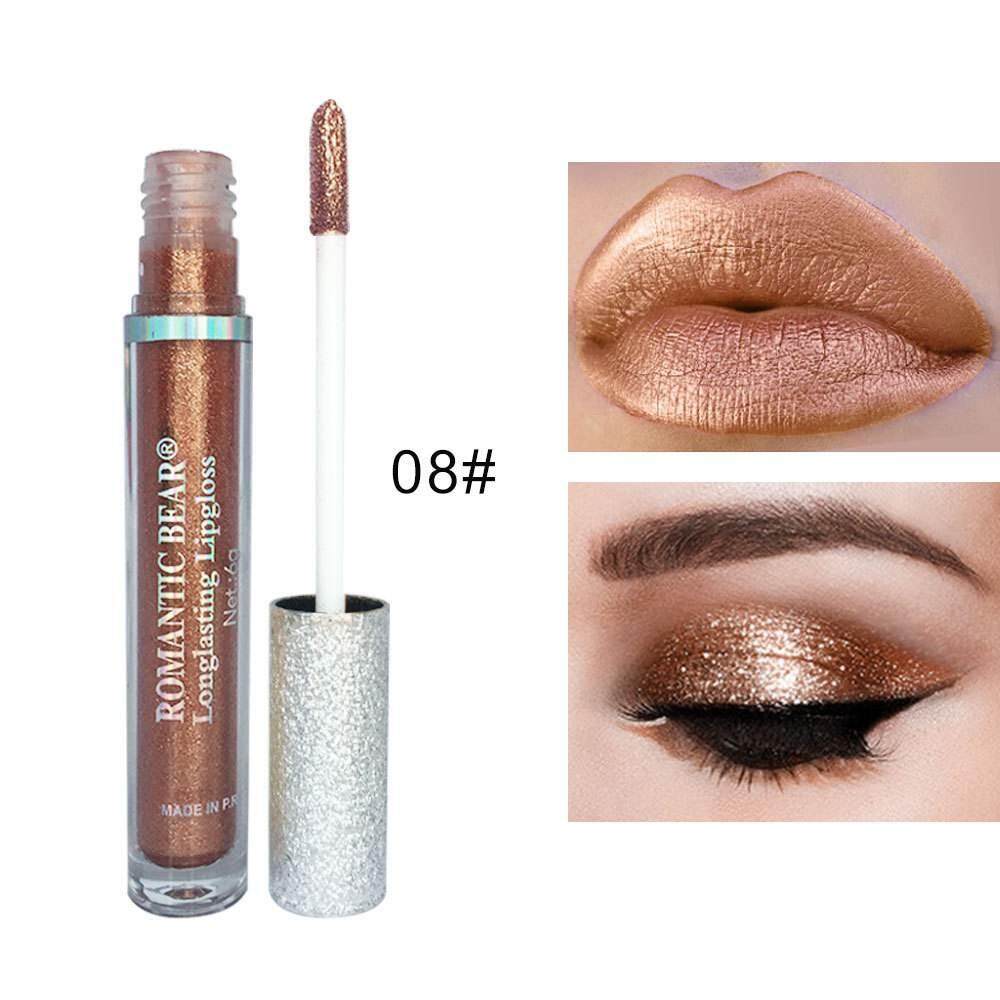 Qooiu ROMANTICBEAR 12 สี Diamond Shine Serie Lipgloss อายแชโดว์ 2 In 1 Glitter Pigment Lipgloss LIPS Eyes Qooiu ROMANTICBEAR 12 สี Diamond Shine Serie Lipgloss อายแชโดว์ 2 In 1 Glitter Pigment Lipgloss LIPS Eyes