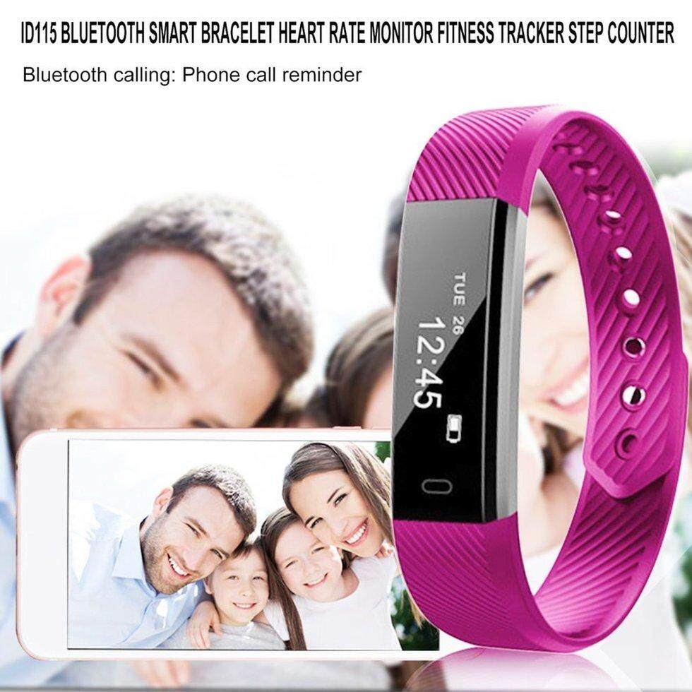 id115 สมาร์ทบลูทู ธสร้อยข้อมือหัวใจอัตราจอภาพฟิตเนสติดตามขั้นตอนที่เคาน์เตอร์