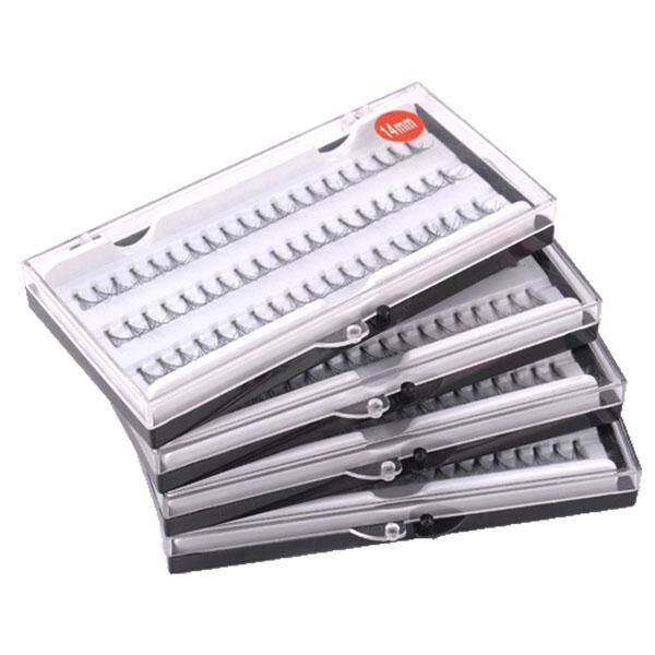 แต่งหน้าใหม่แยกช่อสีดำช่อขนตา Eye Lashes EXTENSION 4 ถาด - INTL