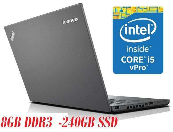 (REFURBISHED)LENOVO T440 (SLIM) INTEL CORE i5-4300U VPRO PROCESSOR 1.9 TO 2.5 GHZ/8GB DDR3 RAM/240GB SSD/14 DISPLAY SCREEN/INTEL HD GRAPHIC CARD/WIN 7 PRO Malaysia