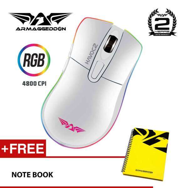Havoc 2 (4800 CPI) RGB Gaming Mouse Free Notebook by Armaggeddon Malaysia