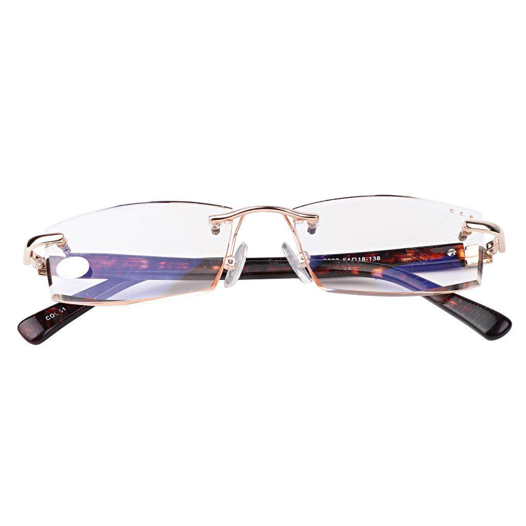 +3.5Unisex Reading Glasses Rimless Diamond Cutting Resin Lens Eyeglass +3.5Unisex Reading Glasses Rimless Diamond Cutting Resin Lens Eyeglass