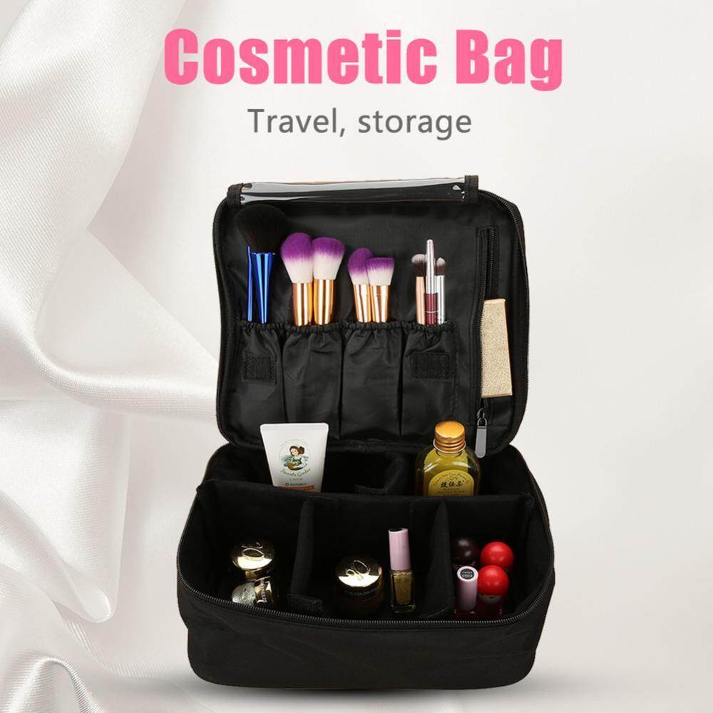 Stylish Portable Zipper Cosmetic Storage Bag Travel Makeup Organizer Black Vertical Pocket Stylish Portable Zipper Cosmetic Storage Bag Travel Makeup Organizer Black Vertical Pocket