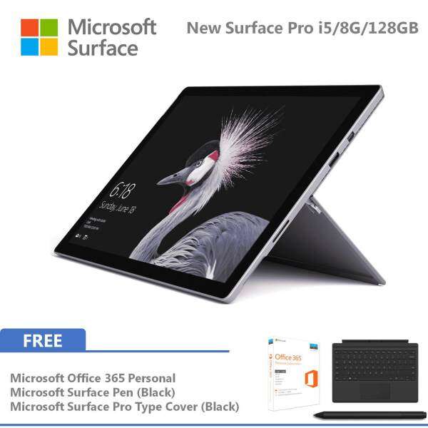 Microsoft New Surface Pro - 128GB / Intel Core i5 - 8GB RAM FOC Signature Type Cover + Pen + Office 365 Personal Malaysia