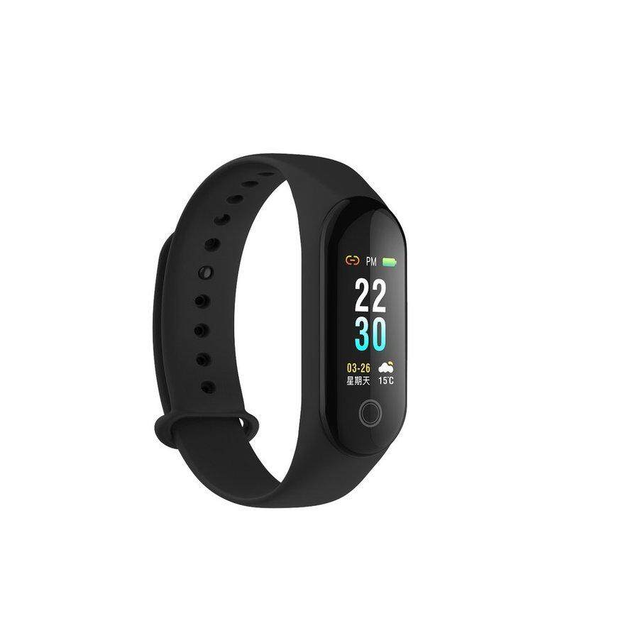 UINN หน้าจอสีสมาร์ทสร้อยข้อมือ IP67 สายรัดข้อมือเครื่องวัดชีพจร MI Band 3